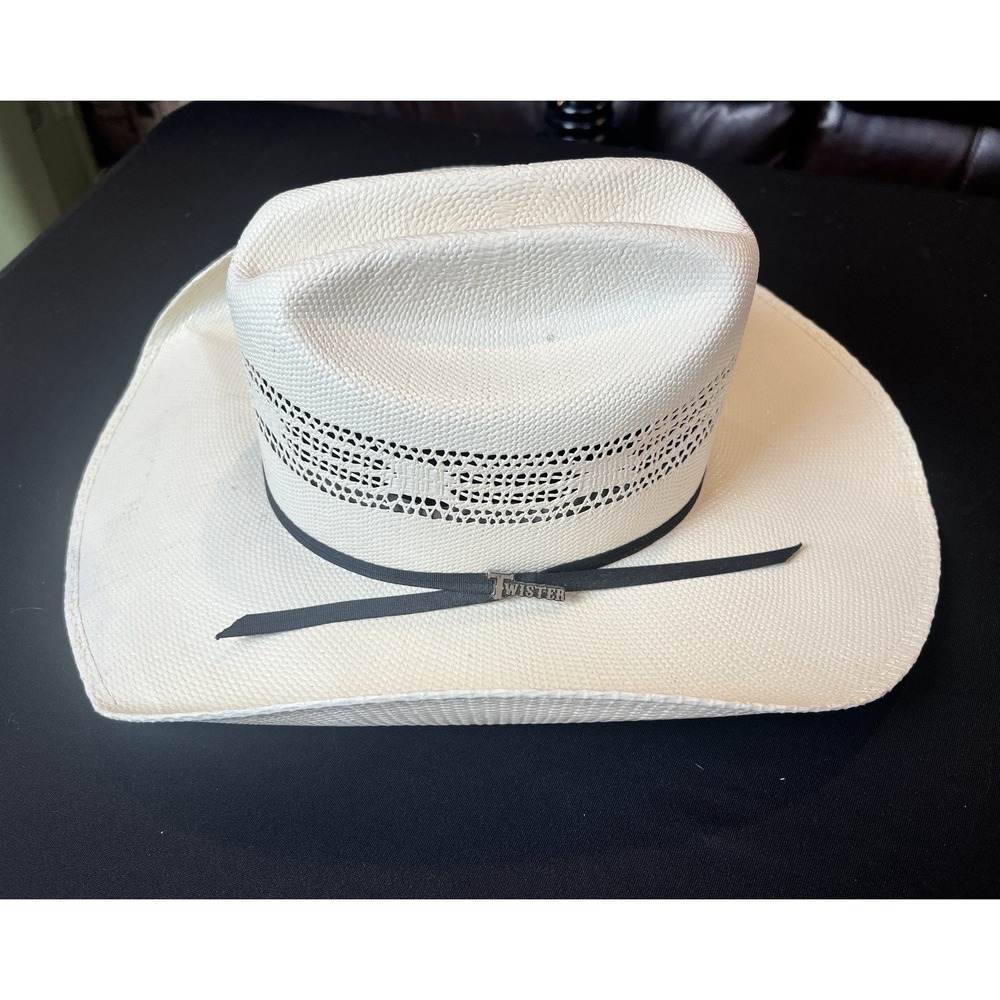 Twister Mens Bangora Straw Cowboy Hat size 7 Great condition!